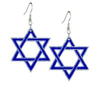 Shining Hanukkah Chanukah Candle Star Resin Dangle Earrings for Women Jewelry, Resin