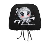 Shining Just For You Ribbon Disco Ball Headrest Covers Printed Car Seat Head Rest Protector Universal Auto Accessories 1 PCS