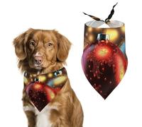 Shining Light Ball Dog Bandanas for Feeding Grooming, Triangle Pet Bibs for Cats & Dogs Washable Fashion Pets Scarf for Party Travel 27.6 X 11.8 Inch