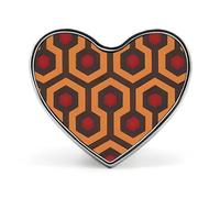 Shining Overlook Badges Heart with Button Design, Personalized Picture Pin Brooches, Heart Badge Holders for Decorate Hat Shirt Clothing Bag Accessories