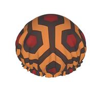 Shining Overlook Double Layer Waterproof Shower Cap For Women, Reusable Bath Hat With Elastic Band, Keep Hair Dry For Shower And Skincare