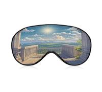 Shining Overlook Eye Mask, Adjustable Strip, Blocks Light Sleep Mask, Sleep Eye Mask for Night Sleeping Travel Nap 8.1 * 4.1 Inches