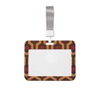 Shining Overlook Id Badge Holder with Lanyard-Horizontal Card Protector, Clear Abs Hard Shell for Work Office Events