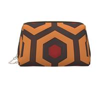 Shining Overlook Leather Makeup Bag, Large-Capacity Travel Storage Bag, Dual-Purpose Toiletries and Makeup Bag