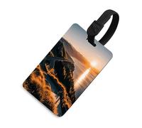 Shining Overlook Luggage Tag for Suitcases TSA Approved with Name Id Card Suitcase Tags Identifiers Black Strap Clear Window Personalized Baggage Tag for Cruise Airport Travel Essentials