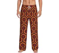 Shining Overlook Men'S Pajama Pants Loose Leisure Loungewear Lie In Bed Sofa With Pockets Elastic Waist