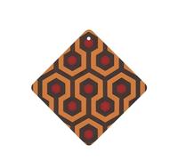 Shining Overlook Pattern Car Air Fresheners 4 Pcs Square Hanging Aromatherapy Tablets Scented Fresheners For Bedroom Bathroom