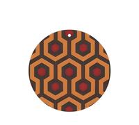 Shining Overlook Pattern Car Air Fresheners 6 Pcs Round Shape Hanging Aromatherapy Tablets Scented Fresheners For Bedroom Bathroom