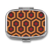 Shining Overlook Pill Box 2 Compartment Portable Pill Case Daily Square Pill Organizer for Pocket Purse Daily Medicine Container to Hold Vitamins Fish Oil Travel Gifts