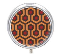 Shining Overlook Pill Box 3 Compartment Portable Round Pill Organizer Leak-Proof Lightweight Daily Compact Travel Pill Case for Vitamins Supplements Medication