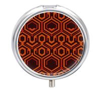 Shining Overlook Pill Box Round Portable Small Pill Case Waterproof Travel Pill Box Organizer for Pocket Purse and Daily Convenience