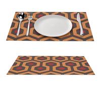 Shining Overlook Placemat, 1 PCS PVC Placemats Washable Non-Slip Place Mats for Dining Table, Wipeable Table Mat for Party Kitchen Dining Decor