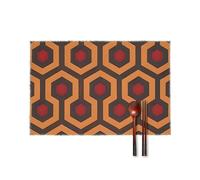 Shining Overlook Placemats Set of 4-17.7x11.8 Inch Washable Non-Slip Table Mats, Durable Wipeable Kitchen & Dining Mats for Party Decor, Home Table Setting, Oil/Scratch Protection