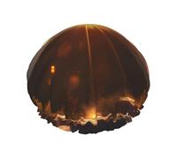 Shining Overlook Print Shower Cap Reusable Bath Cap Double Layer Bath Hair Caps, Keeps Hair Dry, Fits All Head