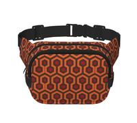 Shining Overlook Print Unisex Square Double Layer Waist Bag Crossbody Fanny Pack Travel Workout Accessory, Black, One Size, Black, One Size