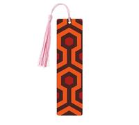Shining Overlook Print Wooden Bookmark with Tassel, Exquisite Pattern Ideal Gift for Book Lovers, for Home Office Library