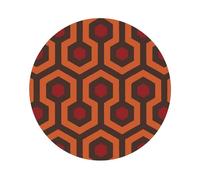 Shining Overlook Printed Coasters Set of 4, Tabletop Protection Leather Coasters for Cup Drinks Coffee Pads Beer Bar Mat Gifts, Round Shape