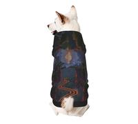 Shining Overlook Printed Dog Hoodie Soft Dog Sweatshirt Cute Cat Dog Clothes for Small Dogs Kitten Puppy, L