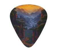 Shining Overlook Printed Guitar Pick 12 Pieces Guitar Pick In A Box The Makes Sound Clear Ukulele Electric Acoustic Guitar Bass (0.46 0.71 0.96mm)