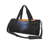 Shining Overlook Printed Sports Gym Bag with Wet Pocket & Shoes Compartment, Travel Duffel Bag for Men Women