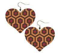 Shining Overlook Prints Stylish Heart-Shaped Earrings Lightweight Women'S Accessories Perfect For Parties And Valentine'S Day.