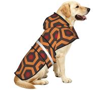 Shining Overlook Reflective Waterproof Dog Raincoat Jacket, Adjustable Hooded Pet Coat with Leash Hole,for Outdoor UseL