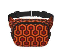 Shining Overlook Square Double-Layer Waist Bag Mini Adjustable Waist Belt Bag Exercise Running Travel Hiking, Black, One Size