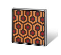 Shining Overlook Square Lapel Pin 0.7x0.7in Aluminum Badge Stylish Personalized Accessory Daily Wear