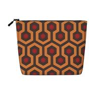 Shining Overlook Versatile Fake Hemp Makeup Bag - Travel Toiletry Organizer, Perfect for Daily Use, Business Trips and More.