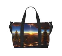 Shining Overlook Versatile Personal Item Travel Bags for Women - Spacious Duffel Bags for Traveling, Gym Bags for Men, Black, One Size