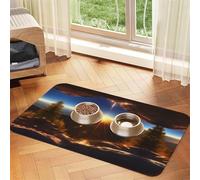 Shining Overlookprint Pet Absorbent Leather Tablecloth,Wipe Clean Quick Dry,Food Mat For Small Animals
