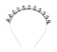Shining Rhinestone Colorful Glass Decor Hair Hoop Alloy Headband With Alloy Decor Wedding Party Women Styling Headwear