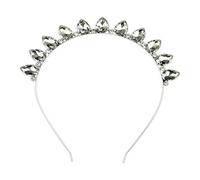 Shining Rhinestone Colorful Glass Decor Hair Hoop Alloy Headband With Wedding Party Women Styling