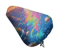 Shining River Bike Seat Cover - Waterproof Bike Seat Cushion for Women & Men, Comfort, Soft Bicycle Saddle Covers Universal Fit Road/Mountain/Spin Bikes with Drawstring