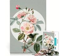 Shining Rosa Lucida Flower Puzzles for Adults 1000 Pieces Strengthen Memory Stress Relief Smooth Edge Heartfelt Gift 50x75cm