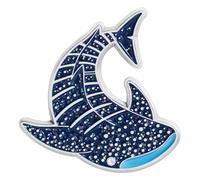 Shining Sea Theme Enamel Brooch Shark Alloy Pin for Clothes Bag Hat Decoration Underwater Theme Alloy Lapel Badge