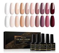 Shining She 10 * 8ml UV/LED Soak Off Gel Nail Polish Neutral Nude Manicure