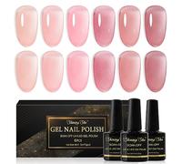 Shining She 6 * 8ml UV/LED Soak Off Gel Nail Polish Jelly Nude Manicure DIY