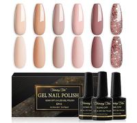 Shining She 6 * 8ml UV/LED Soak Off Gel Nail Polish Nude Champagne Manicure