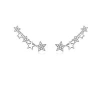 shining star long stud earrings for women zirconia statement jewelry boucles