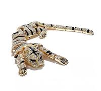 Shining Tiger Brooches For Women Unisex 2-color Beauty Party Office Animal Rhinestone Brooch Pin Christmas Gifts Novelty Pin