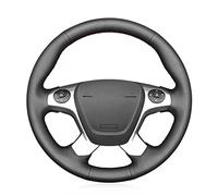 Shining wheat Black Artificial Leather Car Steering Wheel Cover For Ford Transit Connect Tourneo Custom Grand Tourneo Connect 2014-2020