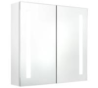 LED Bathroom Mirror Cabinet Shining White Storage Vanity Unit Furniture vidaXL