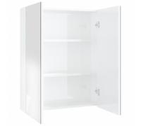 (shining white) vidaXL Bathroom Mirror Cabinet MDF Home Wall Storage Cabinet Multi Colours