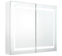 Vidaxl Led Bathroom Mirror Cabinet Shining White 80X12X68 Cm