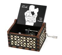 SHININGGIFTDESIGN Music Box Hand Crank Engraved Musical Box-U R My Sunshine Mechanism Antique Vintage Gift to My Daughter from Dad