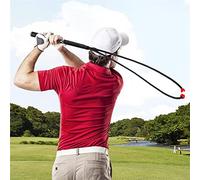 ShiningLove Golf Swing Trainer, Golf Swing Trainer Aids Set, Distance Rope Improve Swing Speed Lagging Rhythm, Golf Warm-Up Stick for Strength & Tempo Training Arm Band For Golf Beginner black