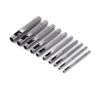 ShiningUU 14 Pcs Carbon Steel Leather Hole Punch, Round Hollow Punch Cutter for Belts, Watch Bands, Canvas, Paper, Gasket & Plastics (1mm-10mm) | Professional Leather Punch Tool