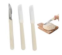 ShiningUU Bread Lame 3 Pcs Professional Portable Dough Cutter with Built-in Ruler | Bread Cutter Kit | Stainless Steel Bread Scoring Blades for Sourdough Baking & Cake Cutting Tools (6.06in×0.55in)