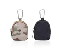 ShiningUU Dog Treat Pouch 2-Pack dog walking bag Multi-Pocket | Portable Puppy Training Treats Bag for Obedience with Carabiner Clip | Walking and Outdoor Use(dark green, black)